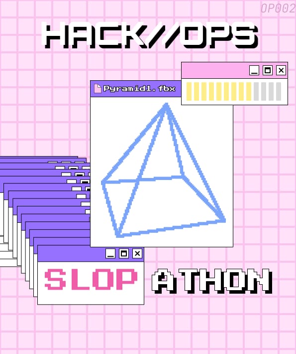 HACK OPS OP002 Slopathon event poster